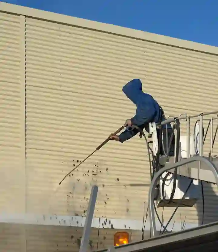 Cladding power washing